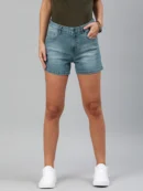 Premium Cool Stretch Denim Shorts for Ladies