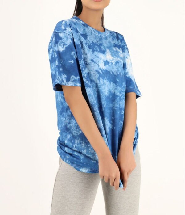 Flower Tie Dye Cotton Oversized Top for Women | TFC-WT-002 - Image 3