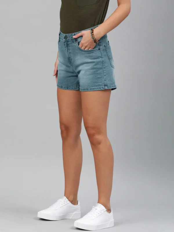 Premium Cool Stretch Denim Shorts for Ladies - Image 2