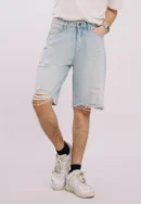 Stylish Ripped Denim Shorts - Slim-Fit Shorts For Men