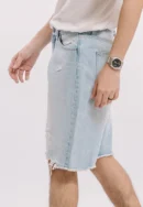 Stylish Ripped Denim Shorts - Slim-Fit Shorts For Men